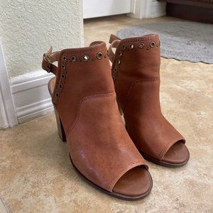 Lucky Brand Leather Peep Toe Heels